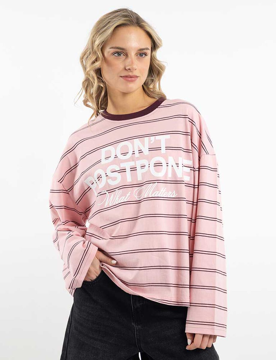 Polera Oversize Manga Larga Mujer Icono