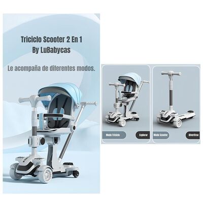 Imagen 2 del producto Triciclo Scooter 2 en 1 LuBabycas Rosado LuBabycas