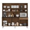 Mueble de Cocina Home Mobili Atlantis 1 Cajón 12 Puertas Café Blanco