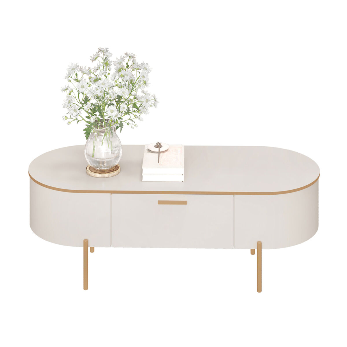 Mesa de Centro Vekkahome Selena Beige