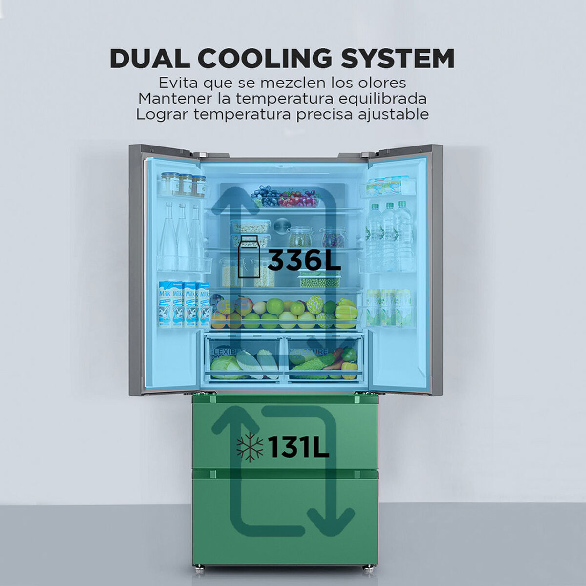 Refrigerador No Frost Midea MDRF631FGE02 475 lts