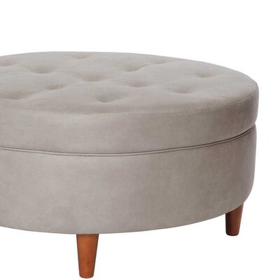 Imagen 2 del producto Pouf Latam Home Paris Cuero Kentucky Gris