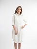 Vestido Midi Lino Manga 3/4 Mujer Portman Club
