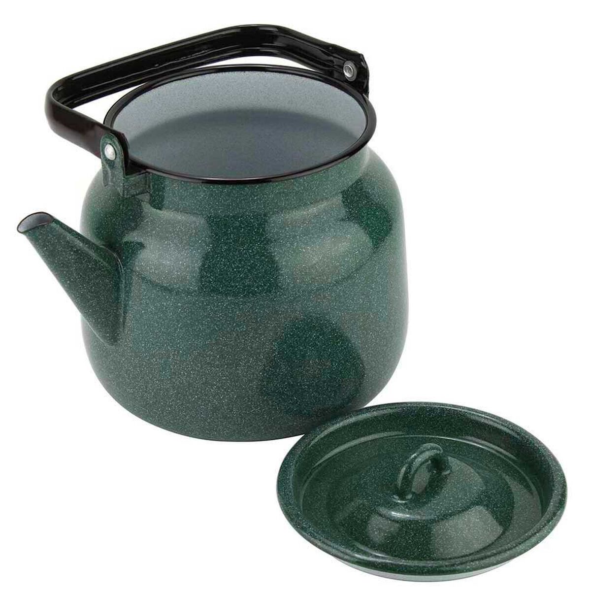 Tetera de Acero Vitrificado Fantuzzi Fundo Verde 3,5 lt