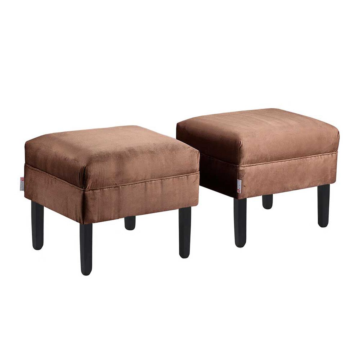 Set Pouf 2 Bodevir Sky Felpa 00 Chocolate 