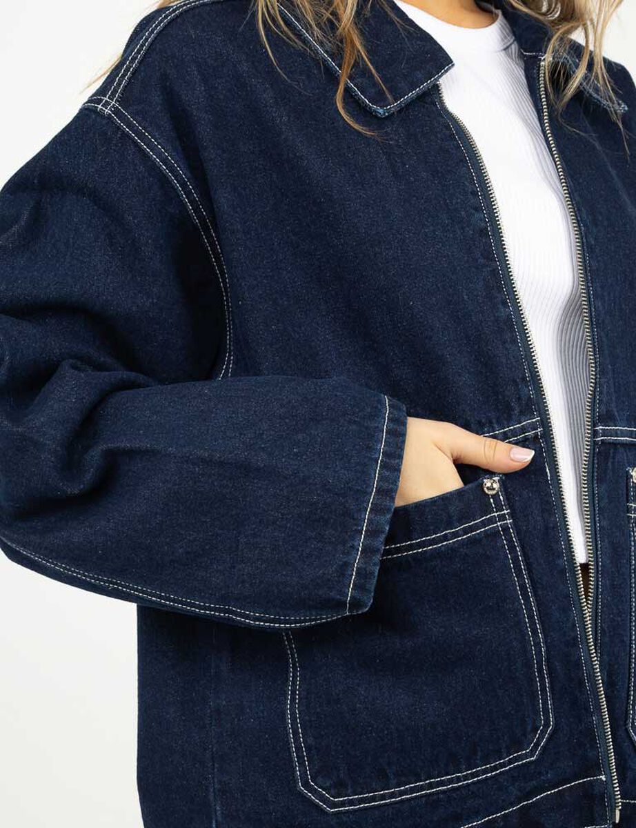 Chaqueta Oversized Denim Mujer Icono