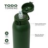 Botella T&eacute;rmica Agua Lhotse Acero Inox 3 Tapas HydroCore 1Lt Verde
