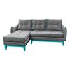 Sofá Seccional Izquierdo Living Factory Vintage 3 Cuerpos Gris