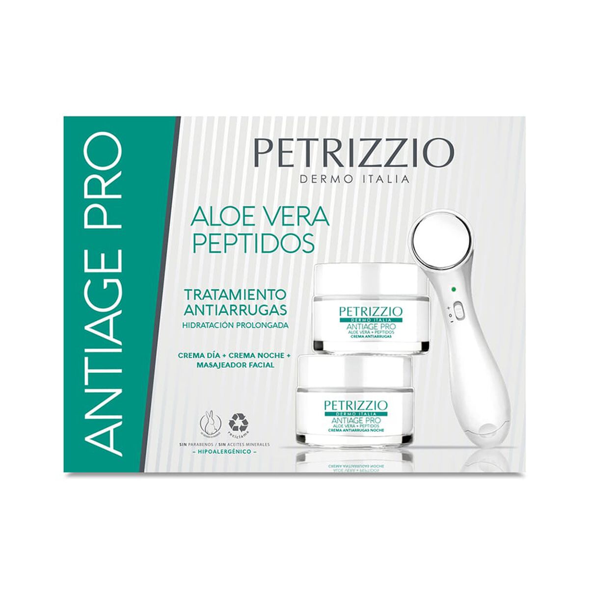 Set de Cremas Antiage Aloe Vera + Masajeador Petrizzio