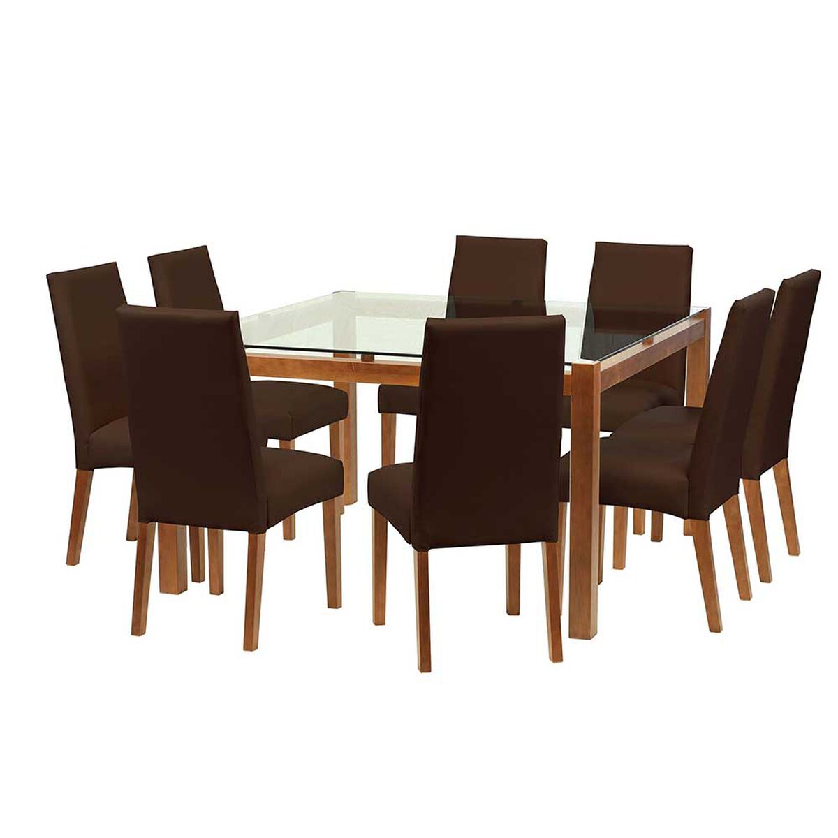 Juego de Comedor Latam Home Barcelona 8 Sillas Chocolate