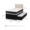 Cama Nido CIC 1,5 Plazas Ortopedic + Respaldo Villarrica Alpino