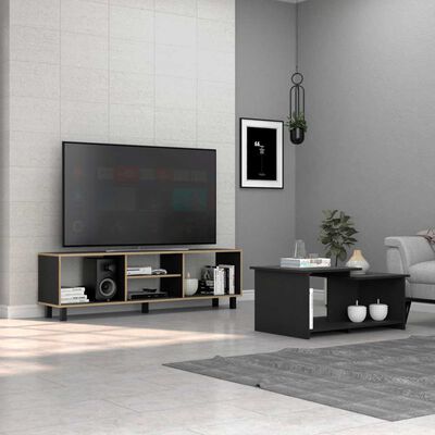 TUHOME Combo Rack TV65 + Mesa de Centro TuHome Nomik Wengue Duna