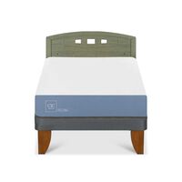 Cama Europea CIC 1,5 Plazas Excellence + Respaldo Gales Olivo