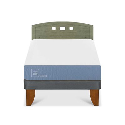 Imagen 1 del producto Cama Europea CIC 1,5 Plazas Excellence + Respaldo Gales Olivo