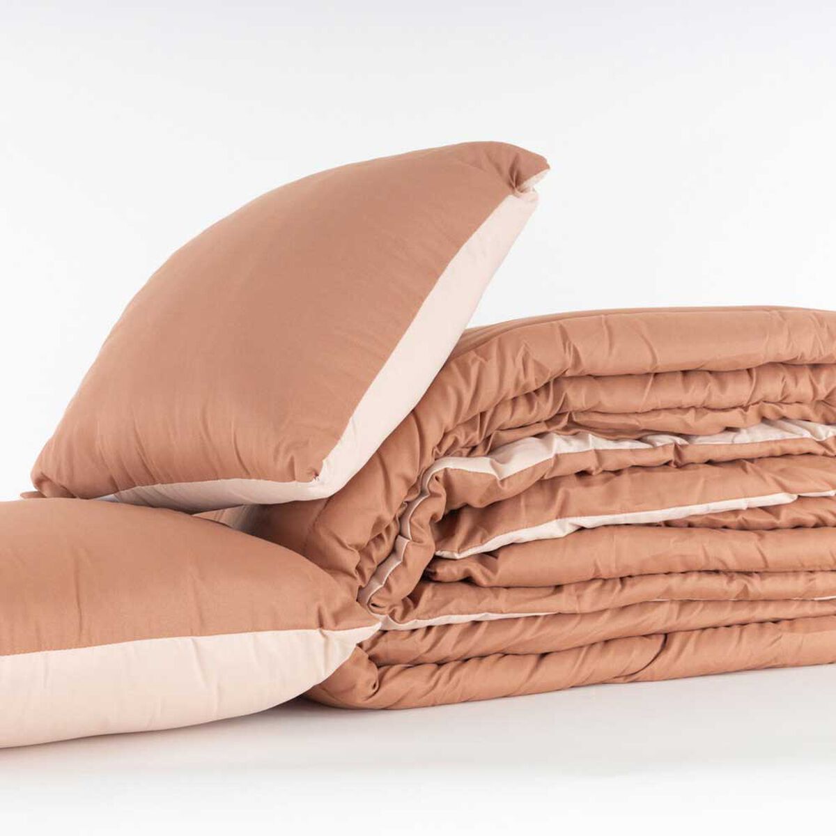 Set Plumón Bicolor + 2 Cojines Casanova 1.5 Plazas