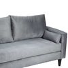 Juego de Living Bodevir Sky Felpa 00 Sofá 3 Cuerpos + Dos Pouf 1 Cuerpo Gris 