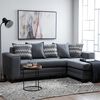Sofá Seccional Derecho Living Factory Milan 3 Cuerpos Gris
