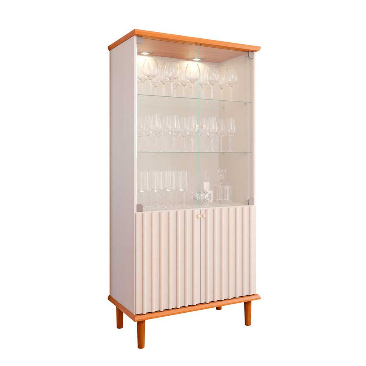 Vitrina Decocasa Luiza Off White Cinamomo