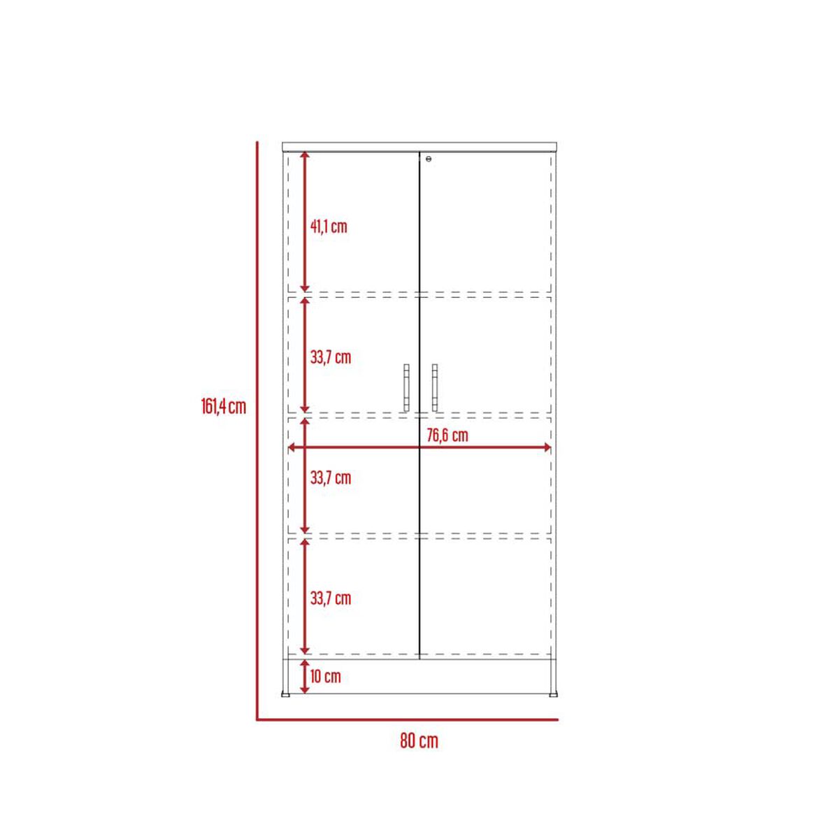 Biblioteca TuHome Home Office 2 Puertas Negro Soft Coñac