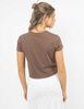 Polera Crop Con Estampado Manga Corta Mujer Icono