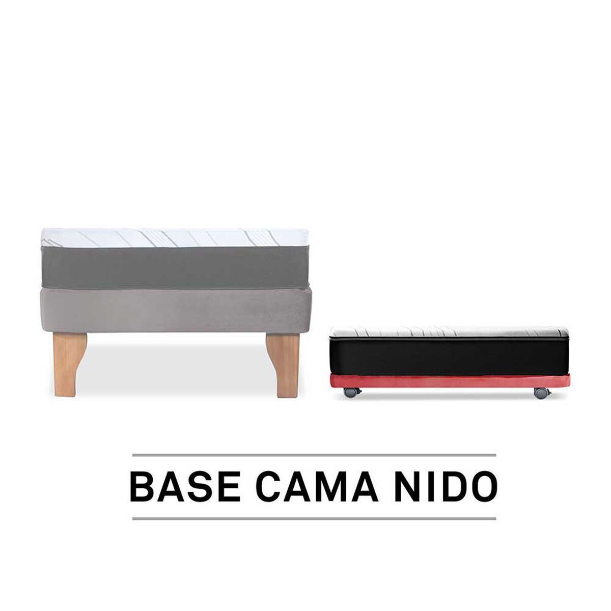 Base Latam Home 1 Plaza Zen Pro + Colchón Palo Rosa