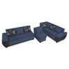 Sofá Seccional Modular Elegant Detail Houston 7 Cuerpos Negro Azul