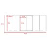 Mueble de Cocina TuHome 1,50 Vidrio 6 Puertas Blanco Miel