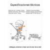 Coche de Paseo 360° Reclinable Playkids Negro Lubabycas