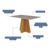 Juego de Comedor Decocasa Patricia 4 Sillas Off White