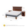 Cama Europea CIC 2 Plazas Excellence Plus + Respaldo + 2 Veladores Dublin Caramelo
