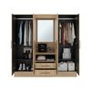 Closet Tuhome Barmine 4 Puertas 2 Cajones Fresno Wengue