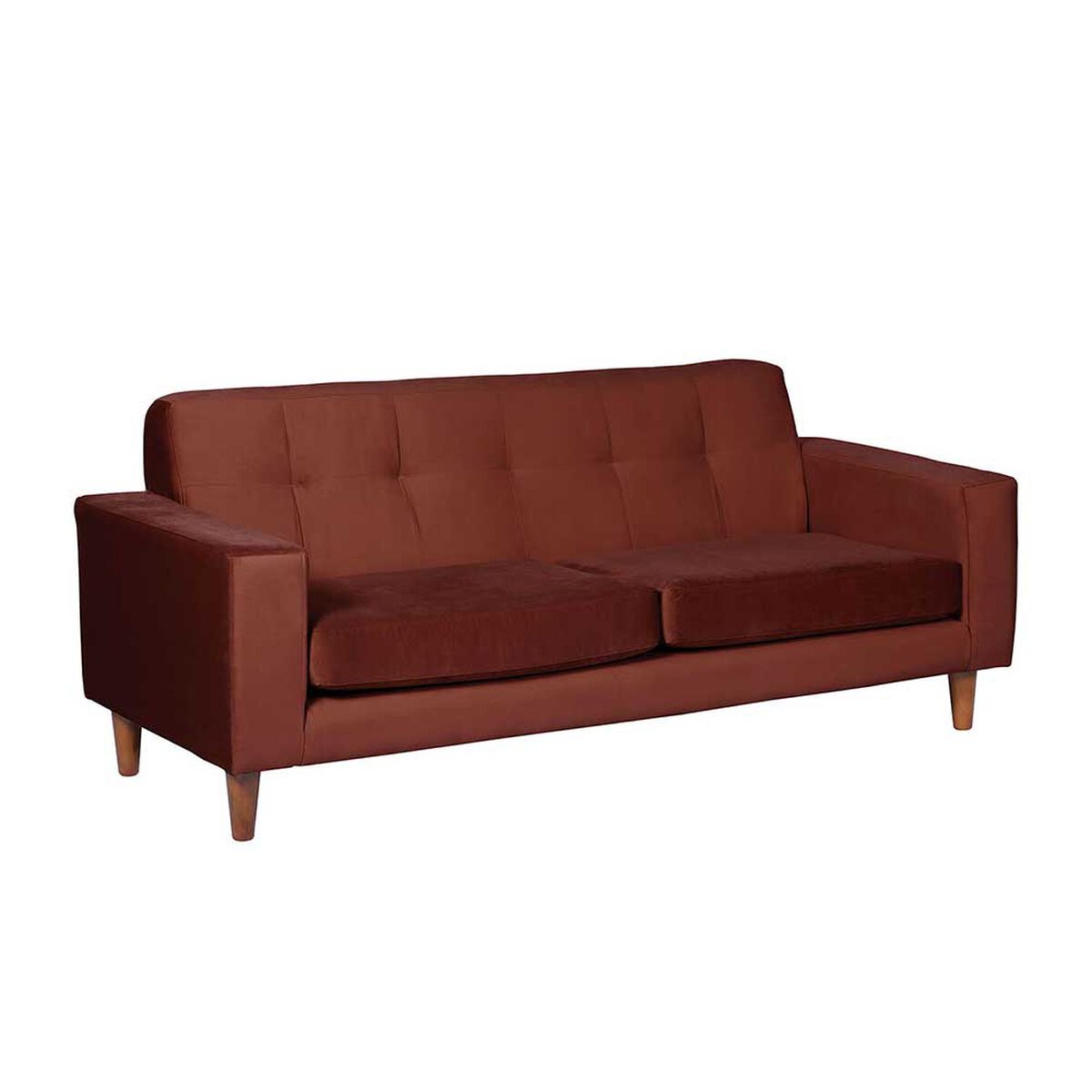 Sof&aacute; Latam Home Salermo Tela Velvet 3 Cuerpos Chocolate