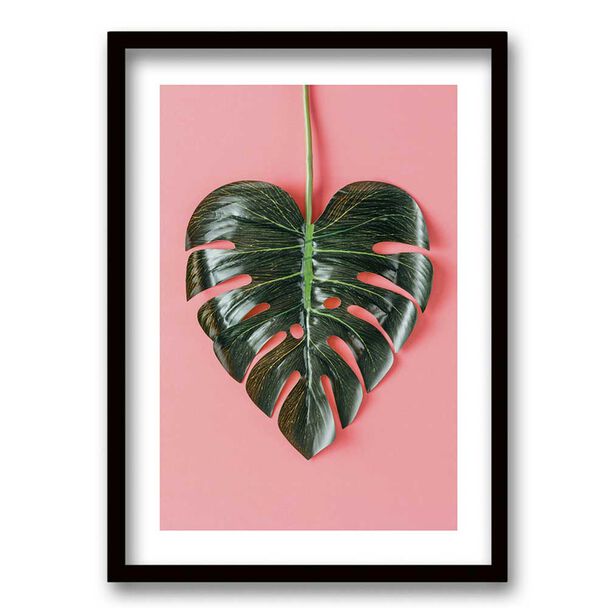Cuadro Decorativo Retela Hoja Corazón 50 x 35 cm