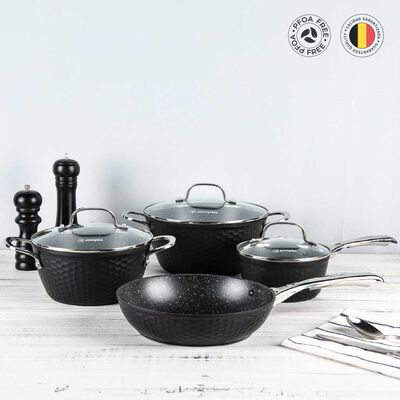 Imagen 2 del producto Batería de Cocina Aluminio Forjado Simplit Black Copper 7 Piezas Negro