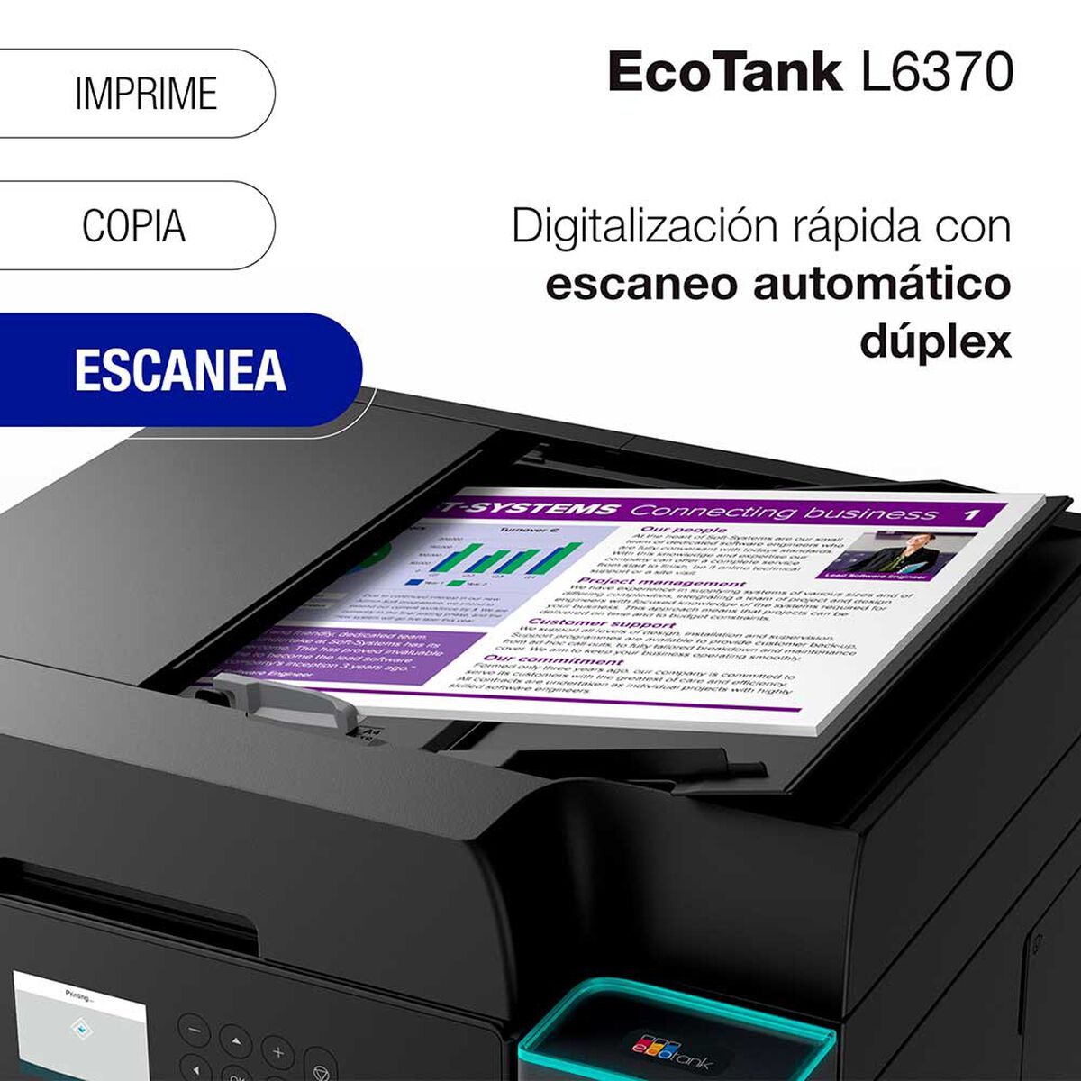 Impresora Multifuncional a color Wi-Fi Epson L6370