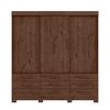 Clóset Casanova Ideale 3 Puertas 9 Cajones Café