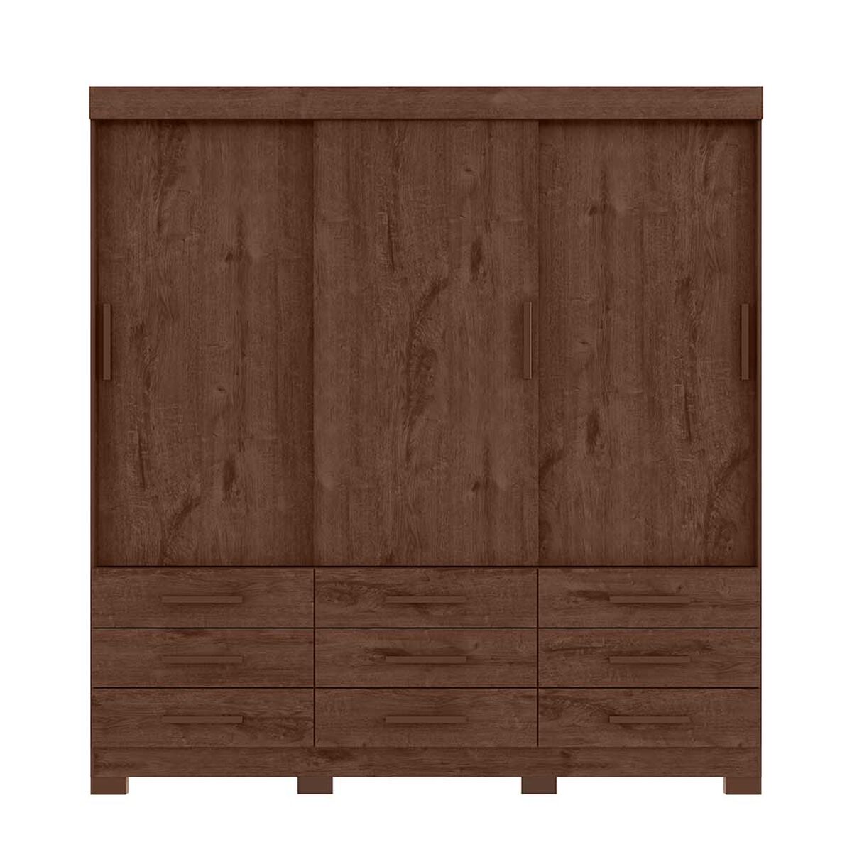 Clóset Casanova Ideale 3 Puertas 9 Cajones Café