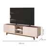 Rack TV Vekkahome Nadine Hasta 75" Beige Café