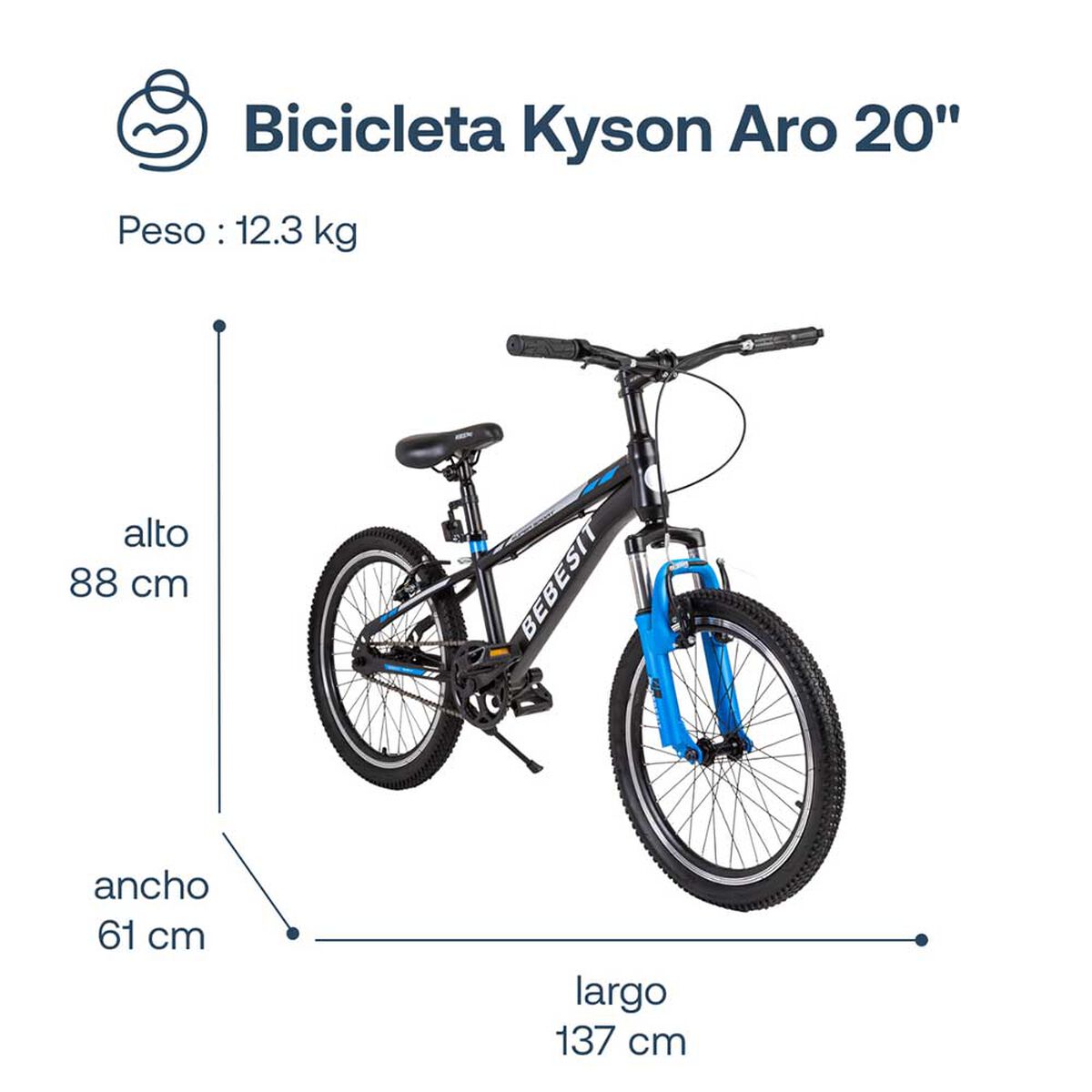 Bicicleta Kyson 20 Azul Bebesit