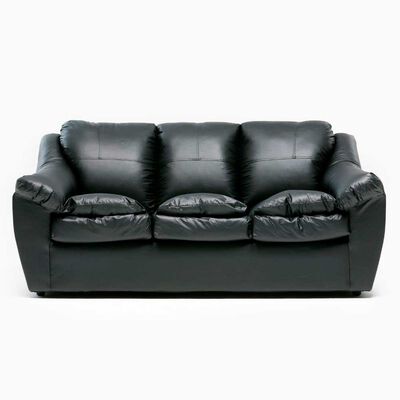 Sofá Cabsur Galicia 3 Cuerpos PU Negro