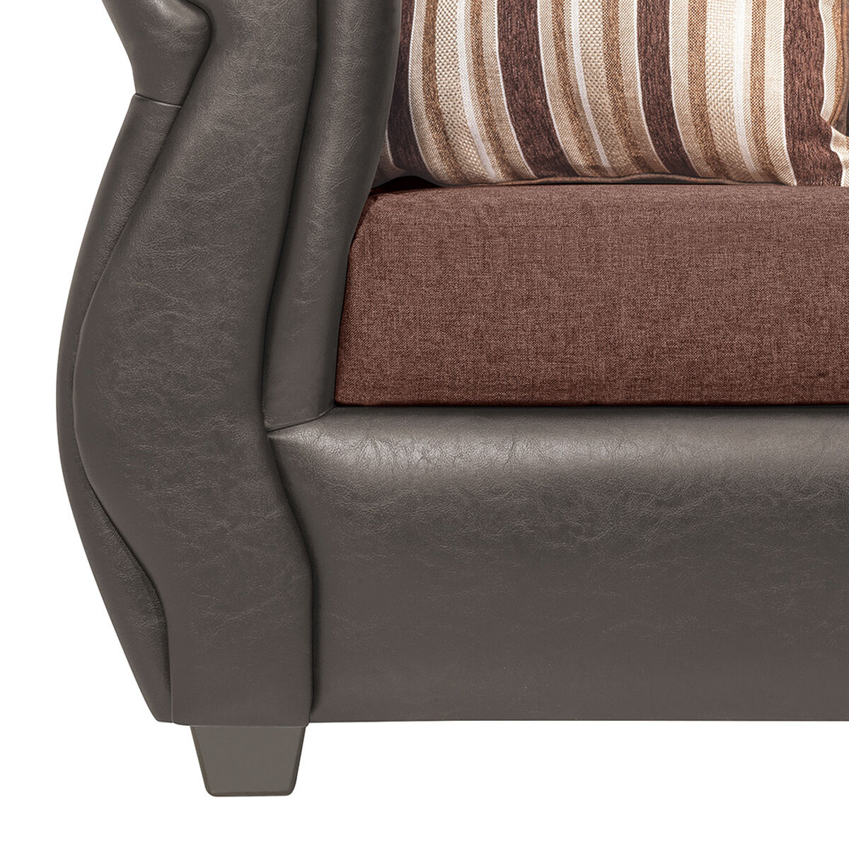 Juego de Living Innovamuebles Azucena Sofá 3 Cuerpos + Dos Sillones 1 Cuerpo Chocolate 