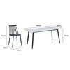 Juego de Comedor Vekkahome Gala Lune 6 Sillas Blanco Negro