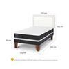 Cama Europea CIC 1,5 Plazas Ortopedic + Respaldo Danubio
