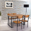 Juego Comedor Quintay 4 Sillas Café