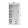 Closet Yardas Leticia 3 Puertas 2 Cajones Blanco