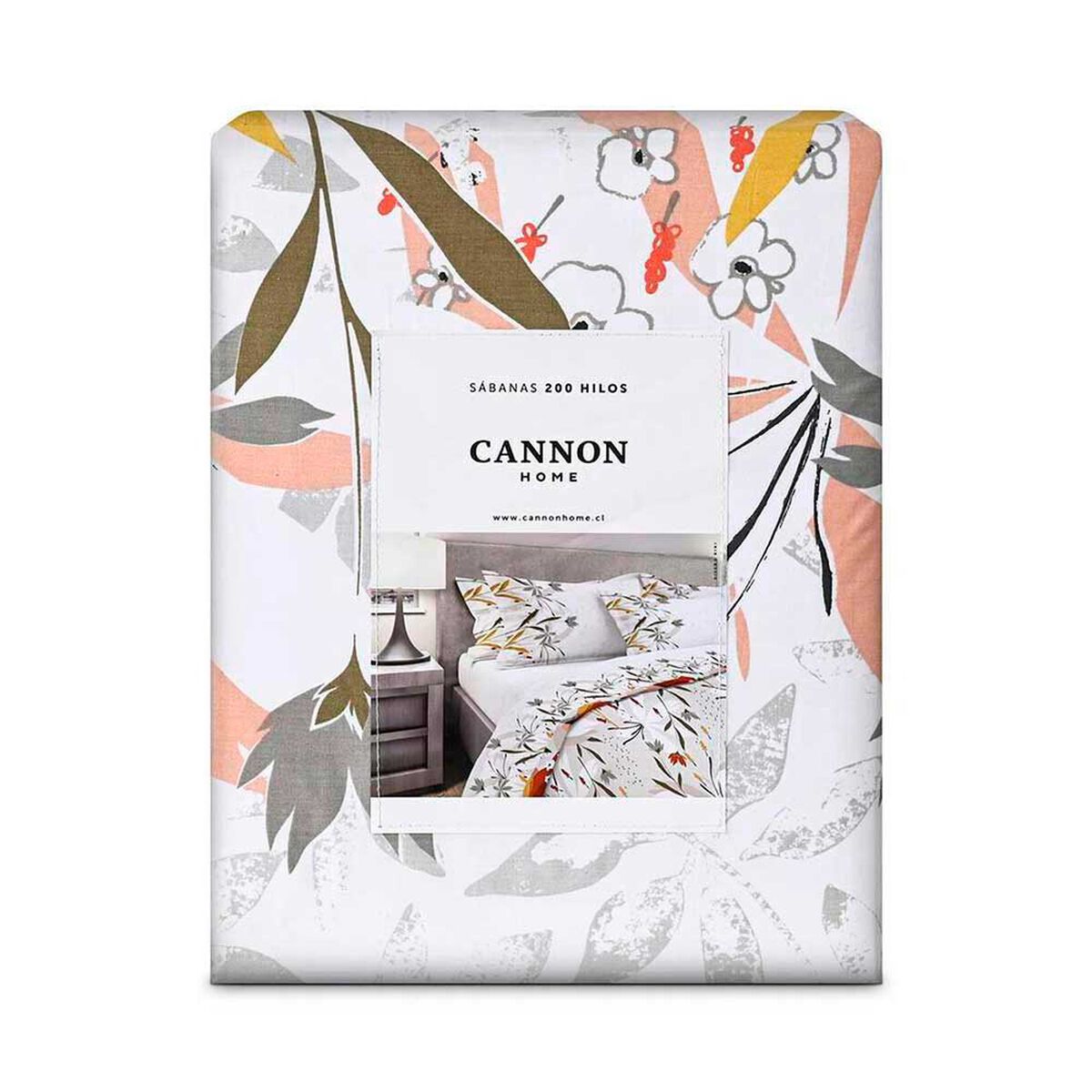 Juego de S&aacute;banas Estampado Cannon 200 Hilos 2 Plazas Kiki