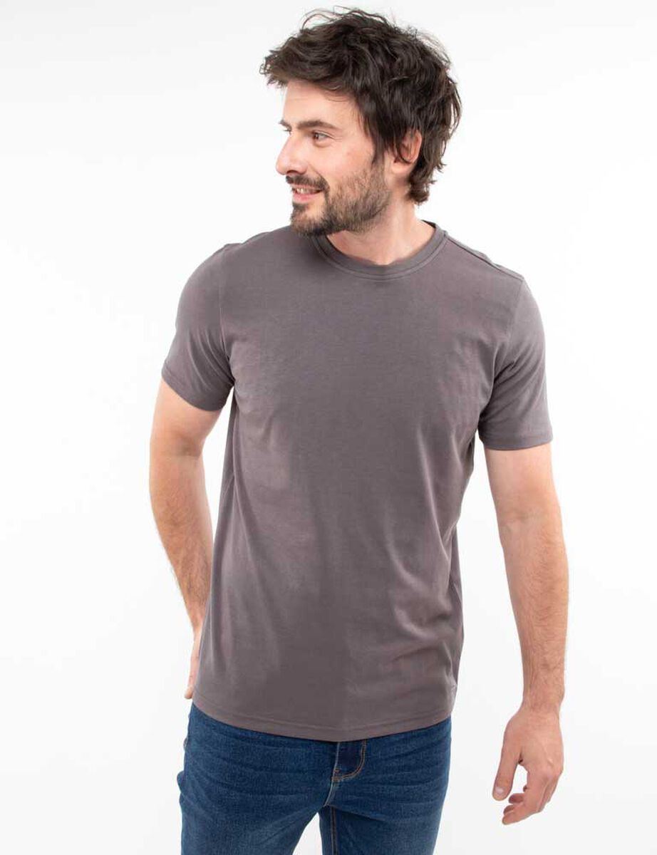 Polera Slim Lisa Manga Corta Hombre Zibel