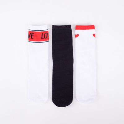 Imagen 1 del producto Pack 3 Calcetines Mujer Icono Blanco