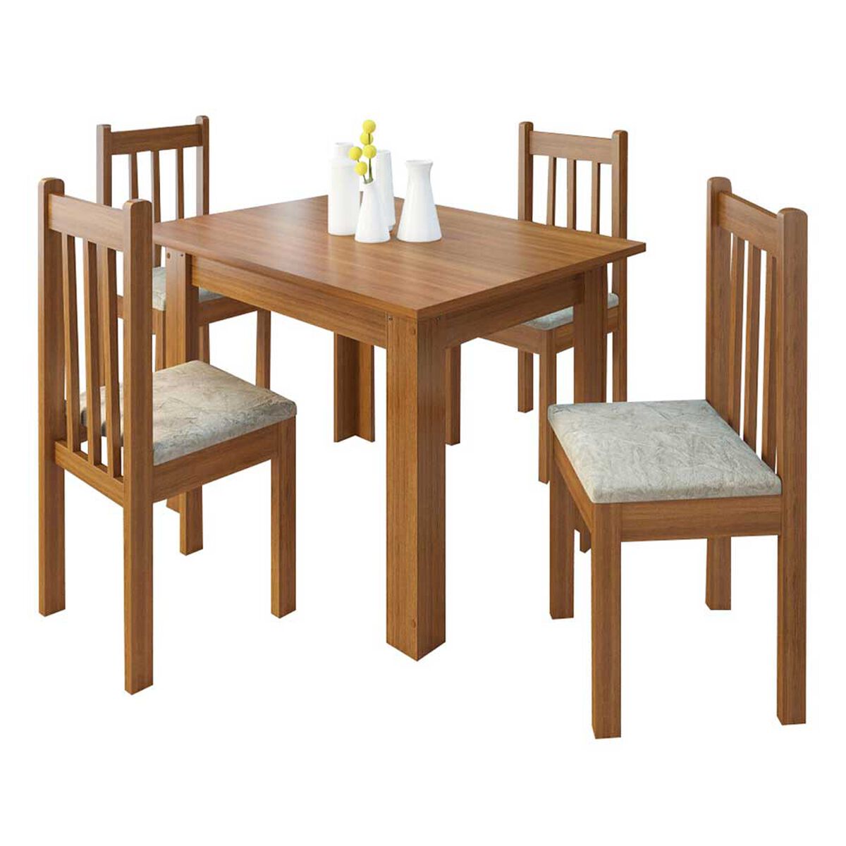 Juego de Comedor Mobilo Zamarchi Canela 4 Sillas