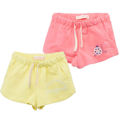 Imagen 1 del producto Pack 2 Short Cintura Elasticada de Algodón Chess Baby Coral